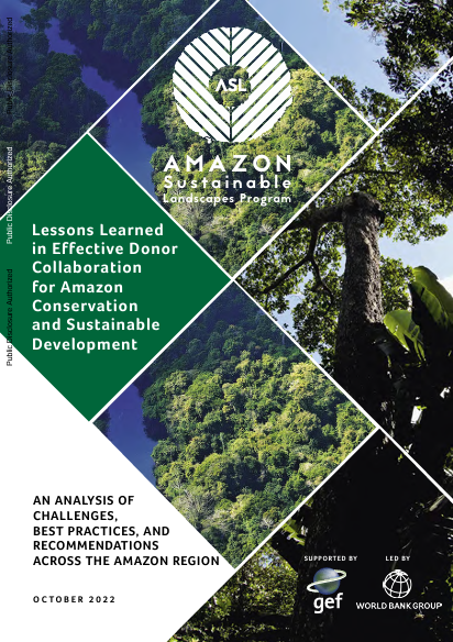 Capa do estudo do Banco Mundial - Amazon Sustainable Landscapes Program