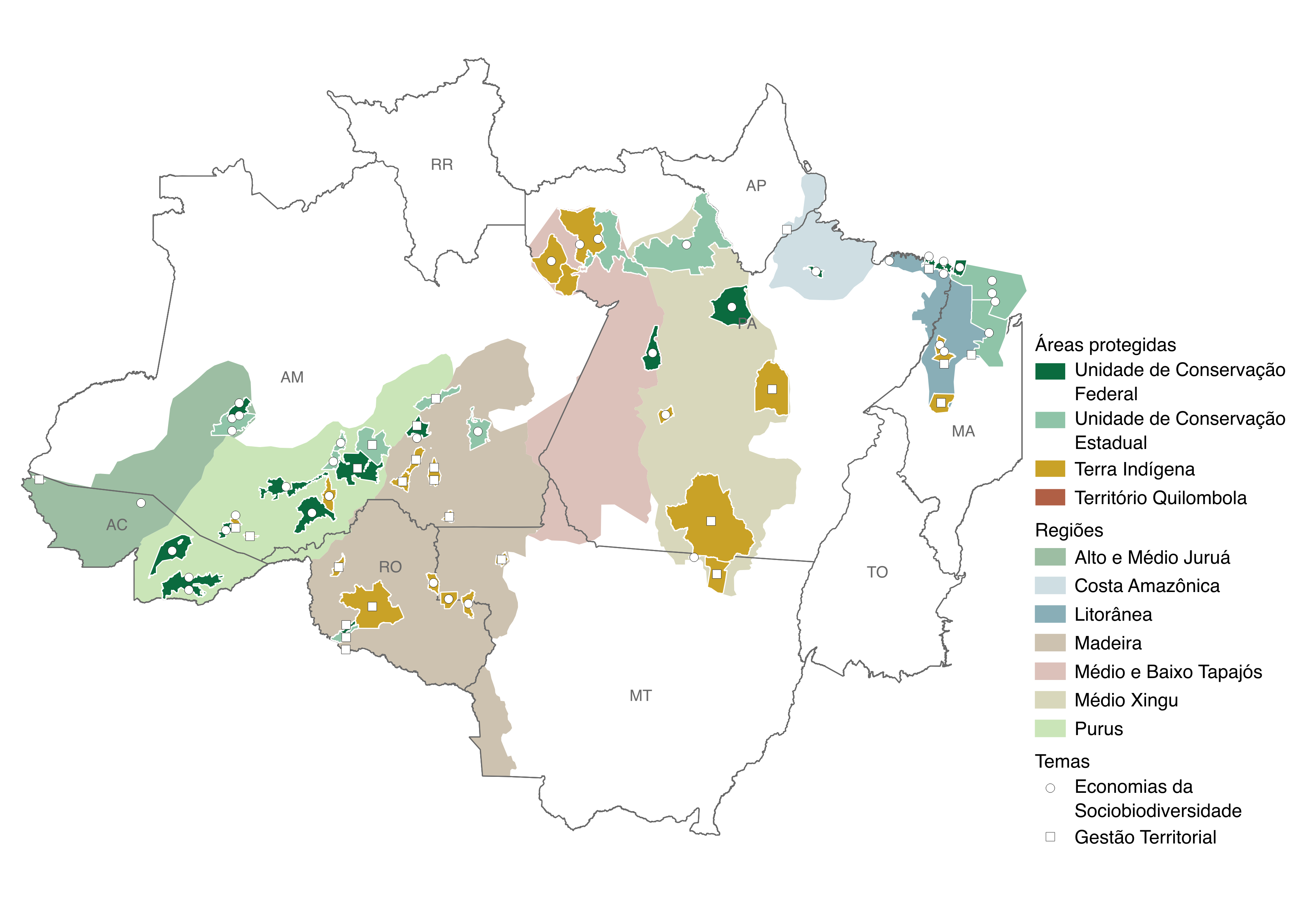 Mapa Área de Atuação e Temas – Ciclo 2025-2029