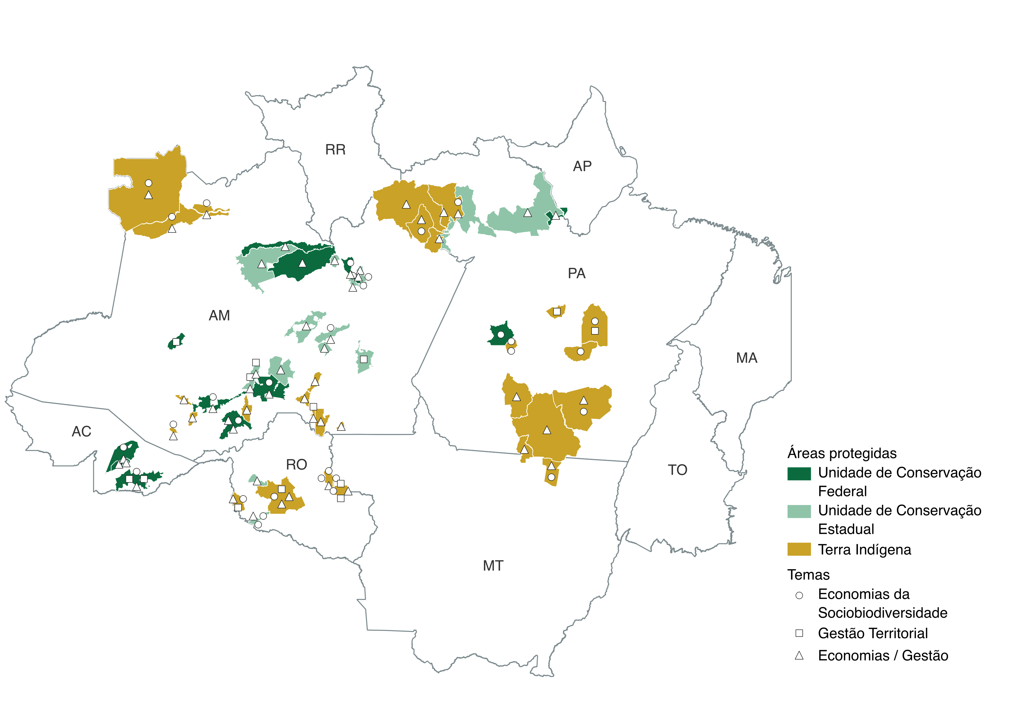 Mapa Área de Atuação e Temas – Ciclo 2019-2024